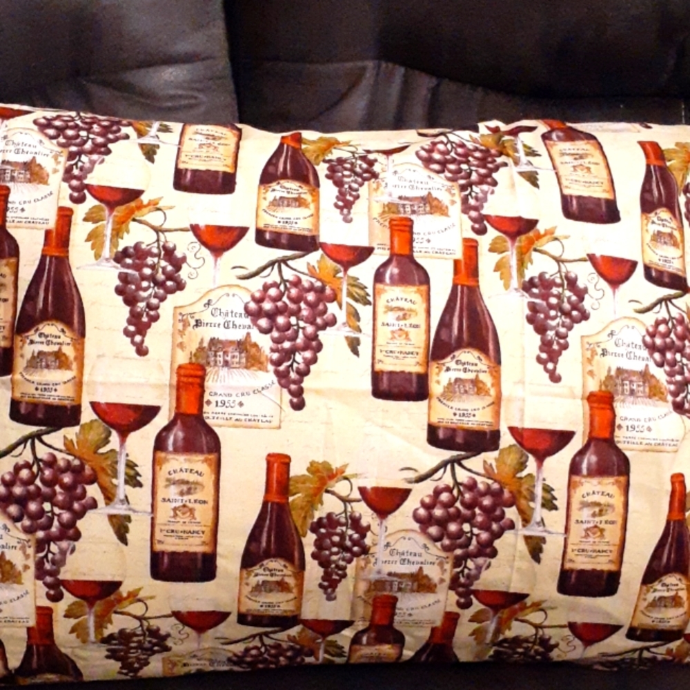 Wine Themed Pillow